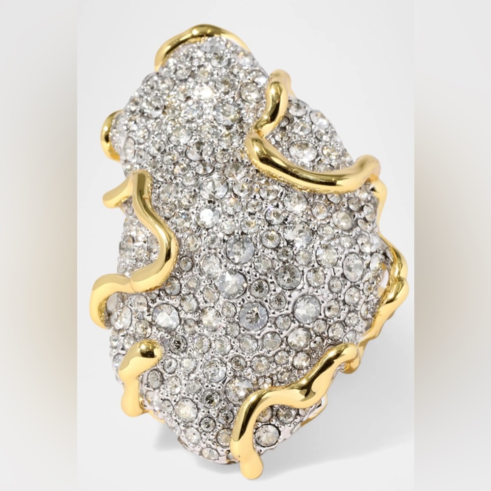 Alexis Bittar Solanales Goldtone Crystal Ring - Picture 3 of 6